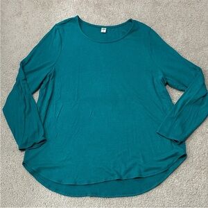 Old Navy Teal Women's Long Sleeve Plush Knit Tee